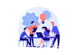 People in meeting discussing about business loan in Singapore.
