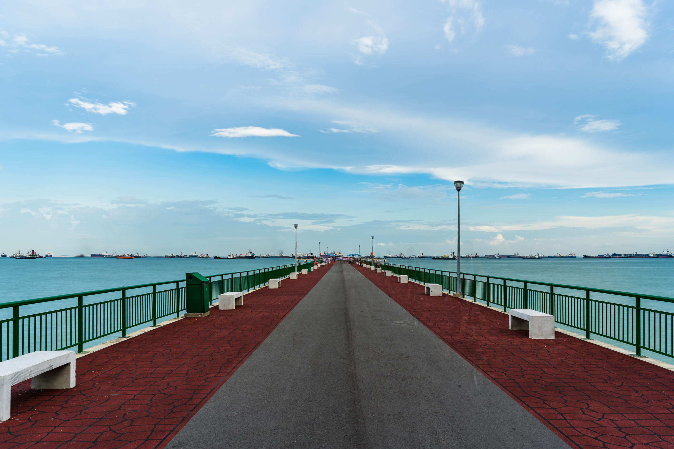 A pathway within East Coast Park which leads to the Bedok Jetty