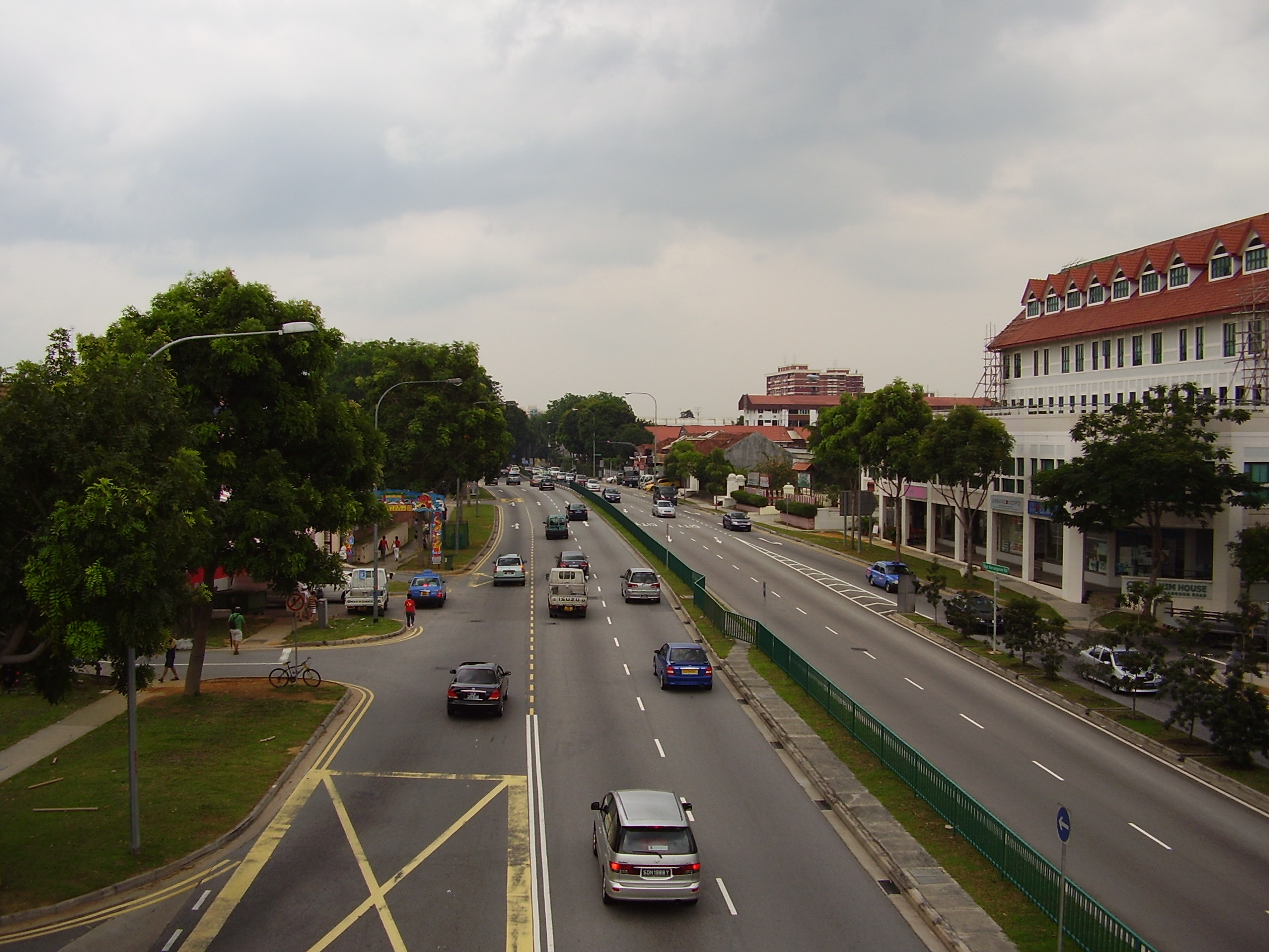 Upper Serangoon Road after viaduct to Hougang