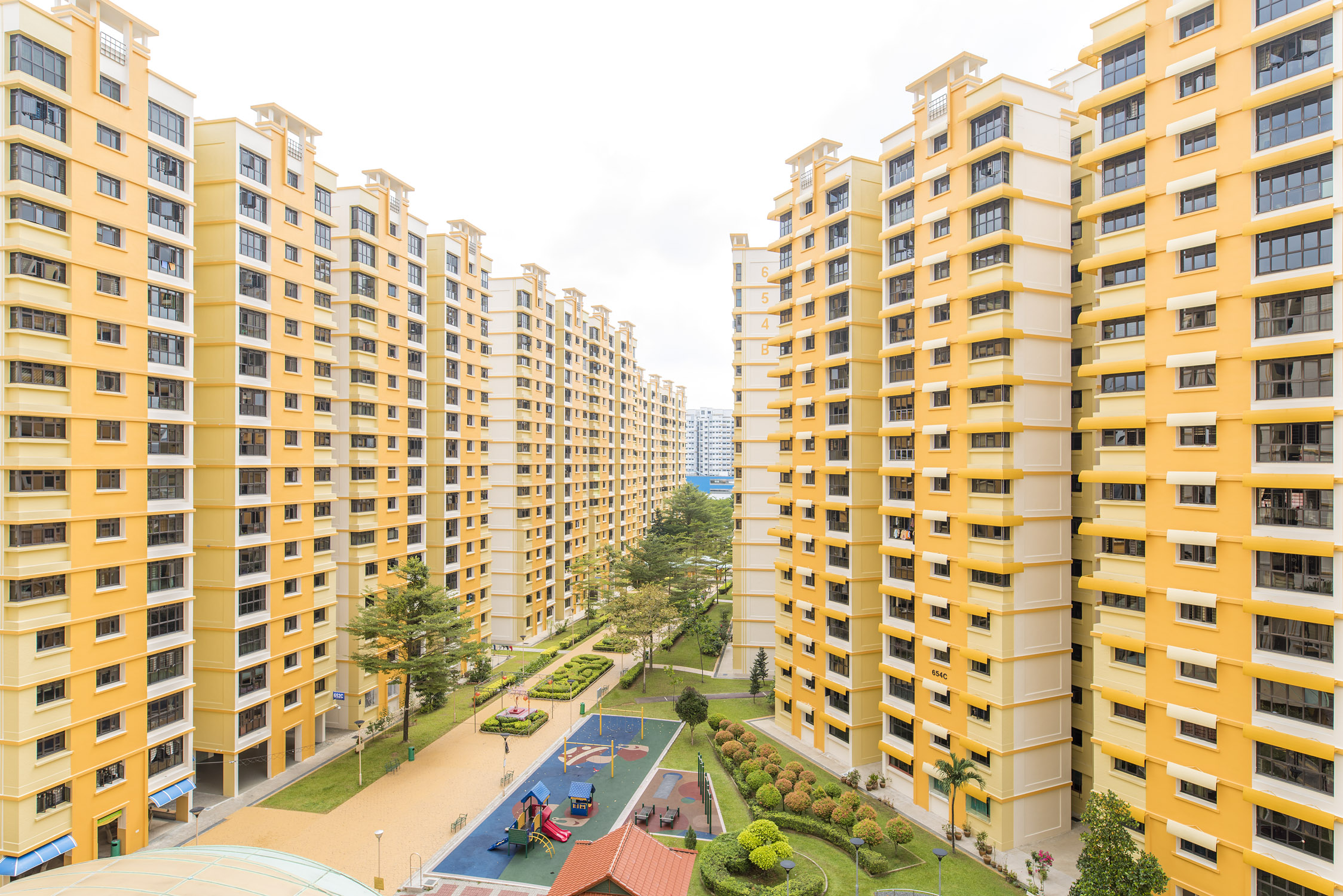 Vibrant blocks of HDB flats in Jurong West